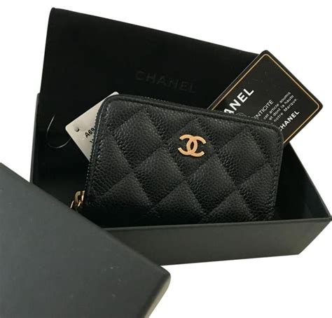 chanel coin wallet|Chanel zipped wallet.